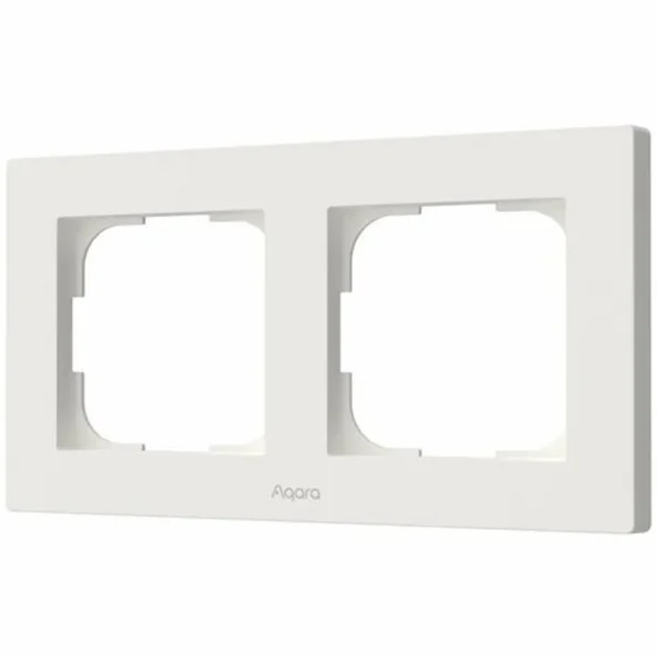 Aqara Switch Frame H2 EU valge 2-kohaline lülitiraam FE-X01D-W eestvaade