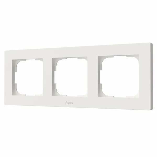 Aqara Switch Frame H2 EU valge 3-kohaline lülitiraam FE-X02D-W eestvaade