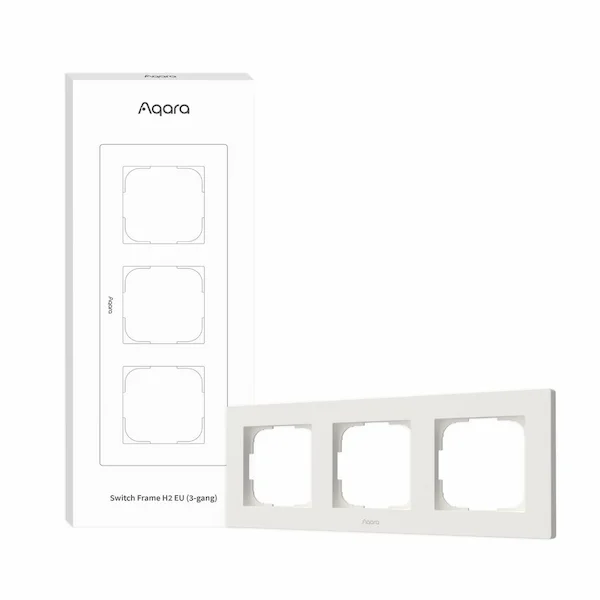 Aqara Switch Frame H2 EU valge 3-kohaline lülitiraam FE-X02D-W pakend
