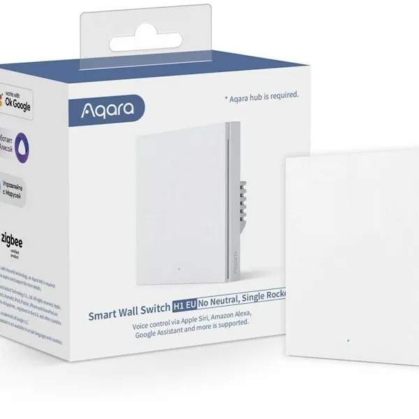 Aqara Smart Wall Switch H1 EU valge neutraalita seinalüliti WS-EUK01 pakend