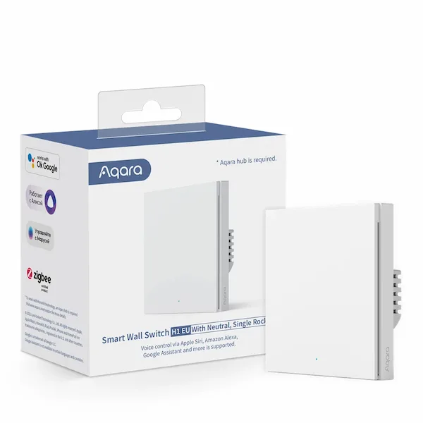 Aqara Smart Wall Switch H1 EU valge neutraaliga seinalüliti WS-EUK03 pakend