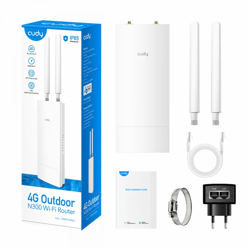 Cudy LT-seeria Outdoor 4G LTE Cat.6 AC1200 Gigabit väliruuter