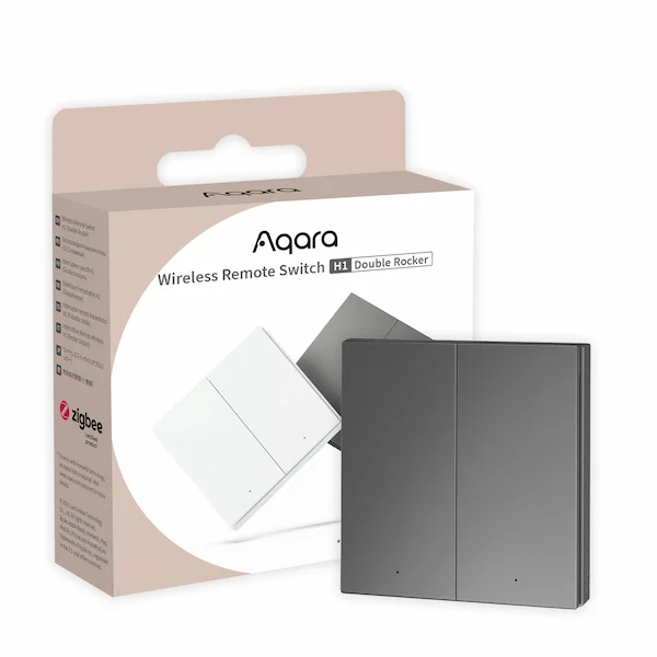 Aqara Wireless Remote Switch H1 hall juhtmevaba topeltlüliti WRS-R02-G pakend