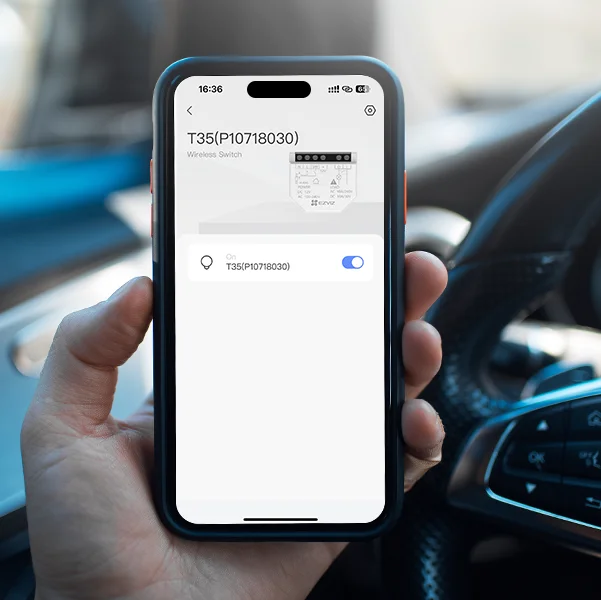 EZVIZ T35-WD 1-kanaliga WiFi relee kuivkontaktidega