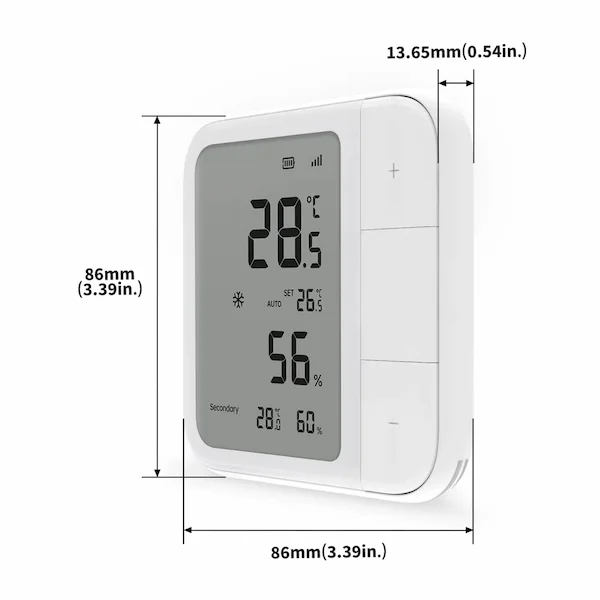 Aqara Climate Sensor W100 temperatuuri- ja niiskusandur TH-S04D mõõdud